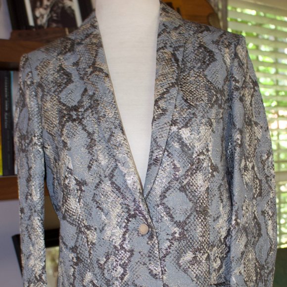 Zadig & Voltaire Deluxe VEDA PYTHON Blazer NEW $950 Orig L US 10 Rock N Roll - Picture 4 of 11